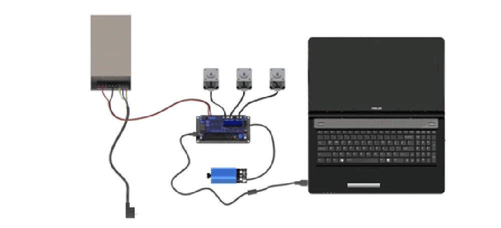 Bordi i kontrollit GRBL 3 Akse Drivera USB me dy boshte Y për gdhendjen me Bosht ose Lazer CNC