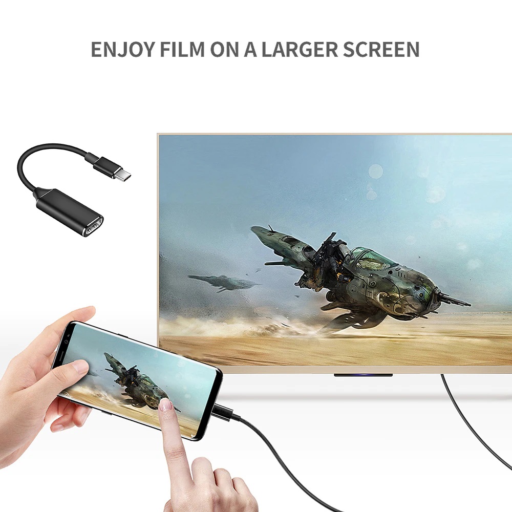 Përshtatës USB e tipit C USB3.1 (USB-C) në përshtatës HDMI konvertues 4K mashkull në femër për kompjuterin dhe telefon
