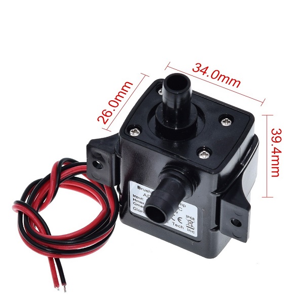 Pompë uji zhytëse me motor pa furçë (Brushless) Mini DC12V 3m 240L/H