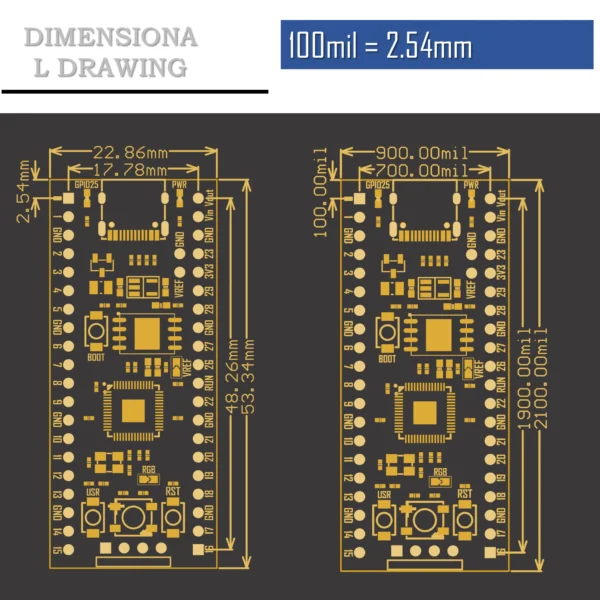 Raspberry Pi Pico Board RP2040 me dy bërthama 264 KB Mikrokompjuterë me fuqi të ulët ARM Procesor Cortex-M0+ me performancë të lartë Usb-c thumbnail 4