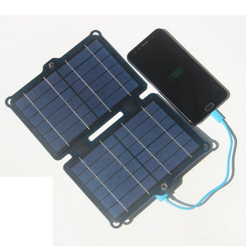 Panel diellor 8W 5V i palosshëm Moduli i tensionit të qëndrueshëm Karikim i dyfishtë i sigurt USB për telefon