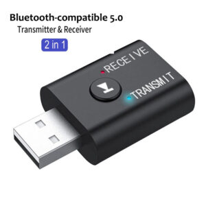 Përshtatës 5.0 Bluetooth USB AUX me valë për kompjuter Audio TV Kufje laptop makinë si dhe përshtatës marrës