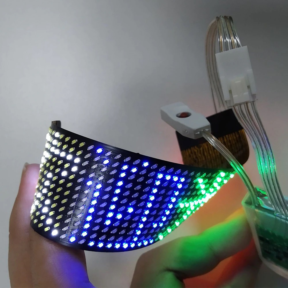 Ekran fleksibël me ngjyra RGB Lidhje me Bluetooth që komandohet me aplikacion në celular