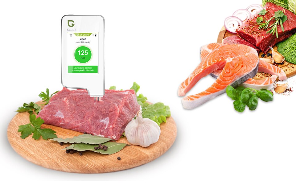 Detektor dixhital i ushqimit për kuzhinën e shtëpisë Greentest 2F për mish, fruta dhe perime