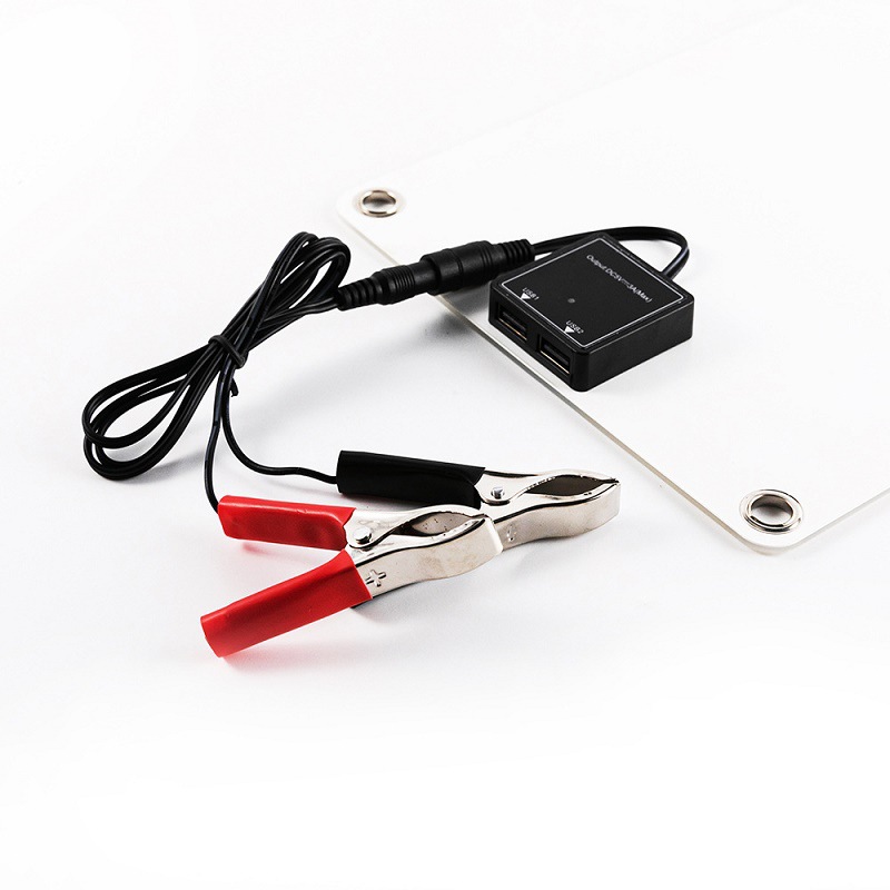 Kit Panel Diellor fleksibël 12V 30W 2USB DC me kontrollues Karikues i baterisë së makinës dhe kamping