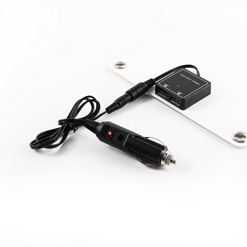 Kit Panel Diellor fleksibël 12V 30W 2USB DC me kontrollues Karikues i baterisë së makinës dhe kamping