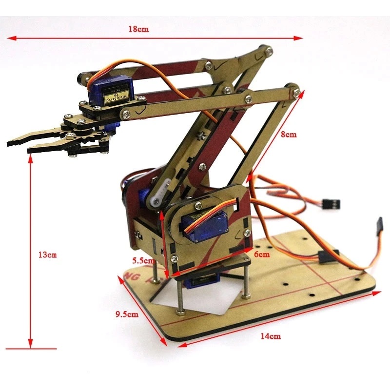 Krah robotik Manipulator i krahut të makinerive me 4 motorë