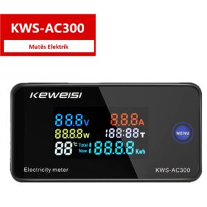 Matës i Energjisë së Fuqisë AC 50-300V Matësi i energjisë elektrike me funksion të rivendosjes 0-100A KWS-AC300