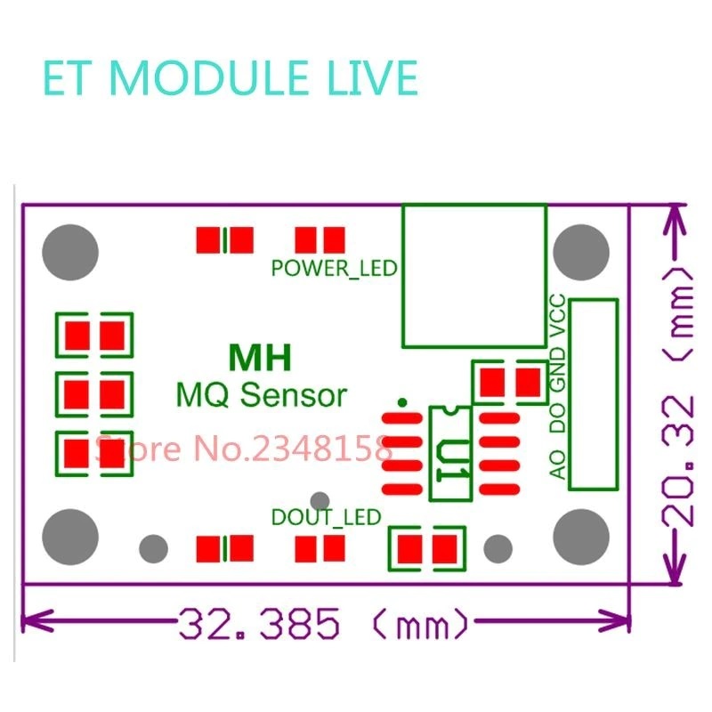Sensor i gazit të etanolit të alkoolit MQ-3 MQ3 për Arduino