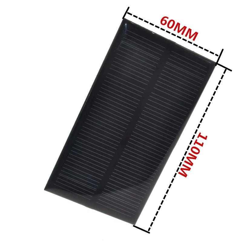 Paneli diellor 1W 5V i vogël përdoret për projekte për karikuesin e telefonit celular lodra etj...