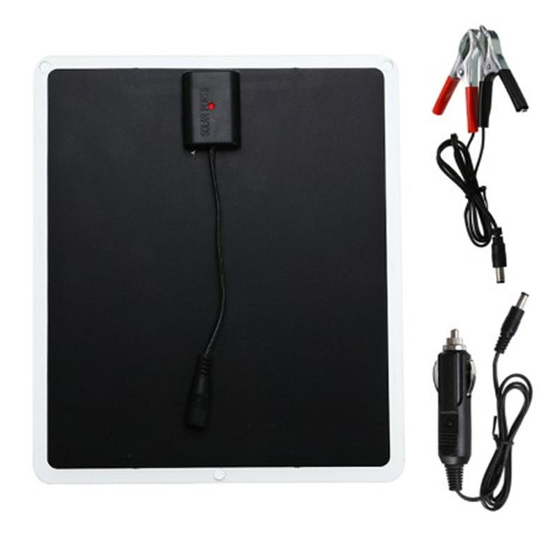 Kompleti i panelit diellor 12V me qelizë diellore 20W 210*175mm DC për Bateria e makinës Kamping në natyrë, etj...