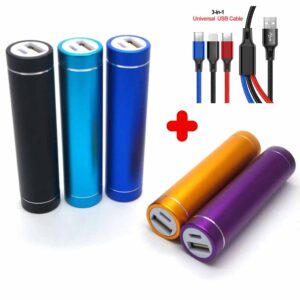 Powerbank portativ Universal USB 5V 1A për Telefona dhe pajisje të tjera, plus fishë 3 në 1