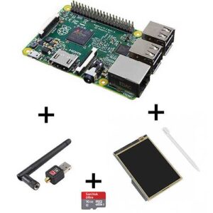 Raspberry Pi 2 Model B Origjinal, 1GB RAM Prodhuar në UK element 14 + LCD touch screen + Wifi usb + 16 GB Sd Card