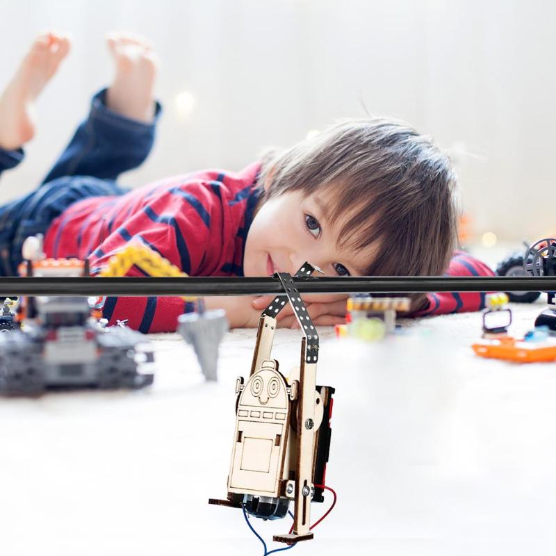 Robot elektrik ngjitje me litar për fëmijë Lodra për zbulimin e shkencës STEM Kompleti i eksperimentit fizik për shkollë
