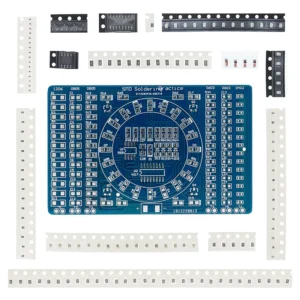 Kit mësimor për trajnimin e aftësive për saldim CD4017 LED Rrotullues SMD NE555