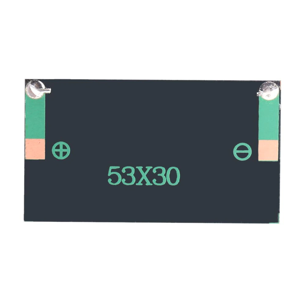 Paneli diellor 30mA 5V 0,15W Standard epoksid polikristalor silikoni Moduli i karikimit të fuqisë së baterisë 53*33mm Mini qelizë diellore