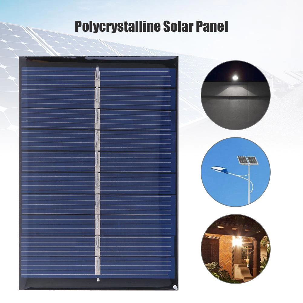 Paneli diellor 5V 0,6W 2 panel diellor monokristalor me përmasa 80x55mm