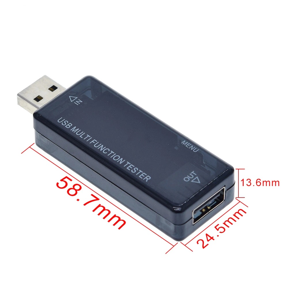 Tester USB me ekran, matës i tensionit aktual, matësi i kapacitetit të karikuesit 4V-30V 0-5A