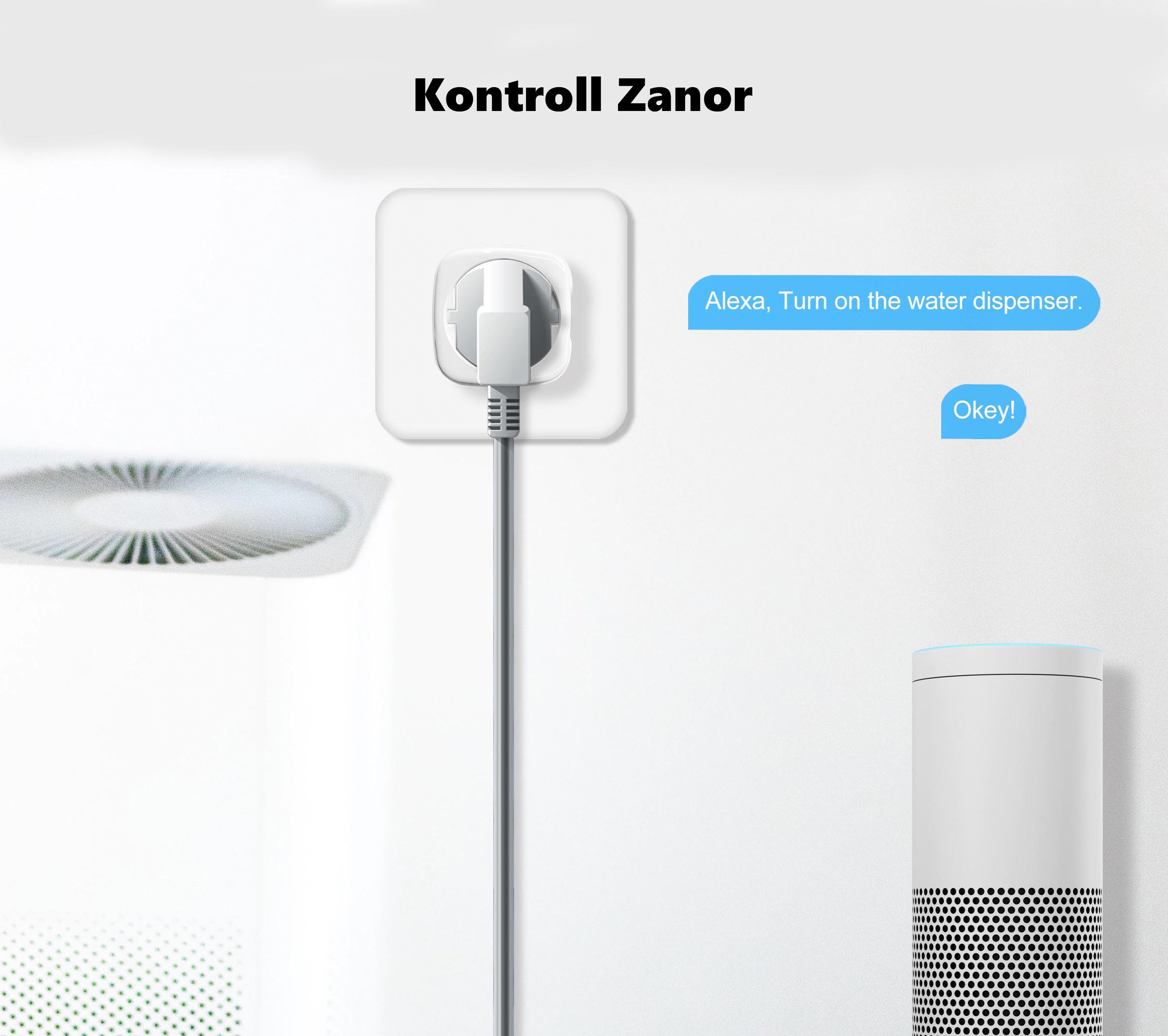 16A Prizë e rrymës inteligjente Wifi me monitorim të energjisë që funksionon me aplikacionin Alexa Google Home TuyaSmart Smart Life