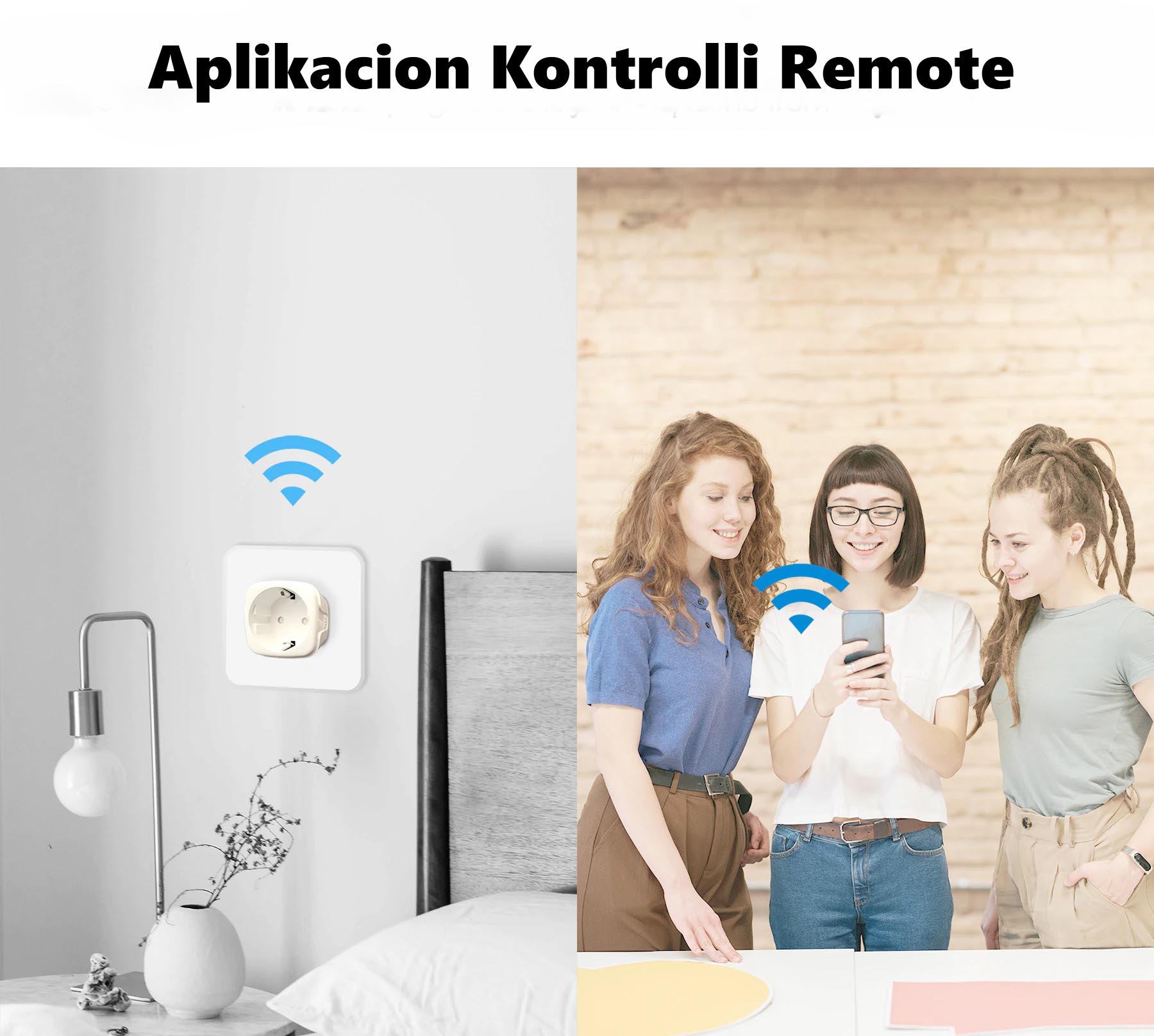 16A Prizë e rrymës inteligjente Wifi me monitorim të energjisë që funksionon me aplikacionin Alexa Google Home TuyaSmart Smart Life
