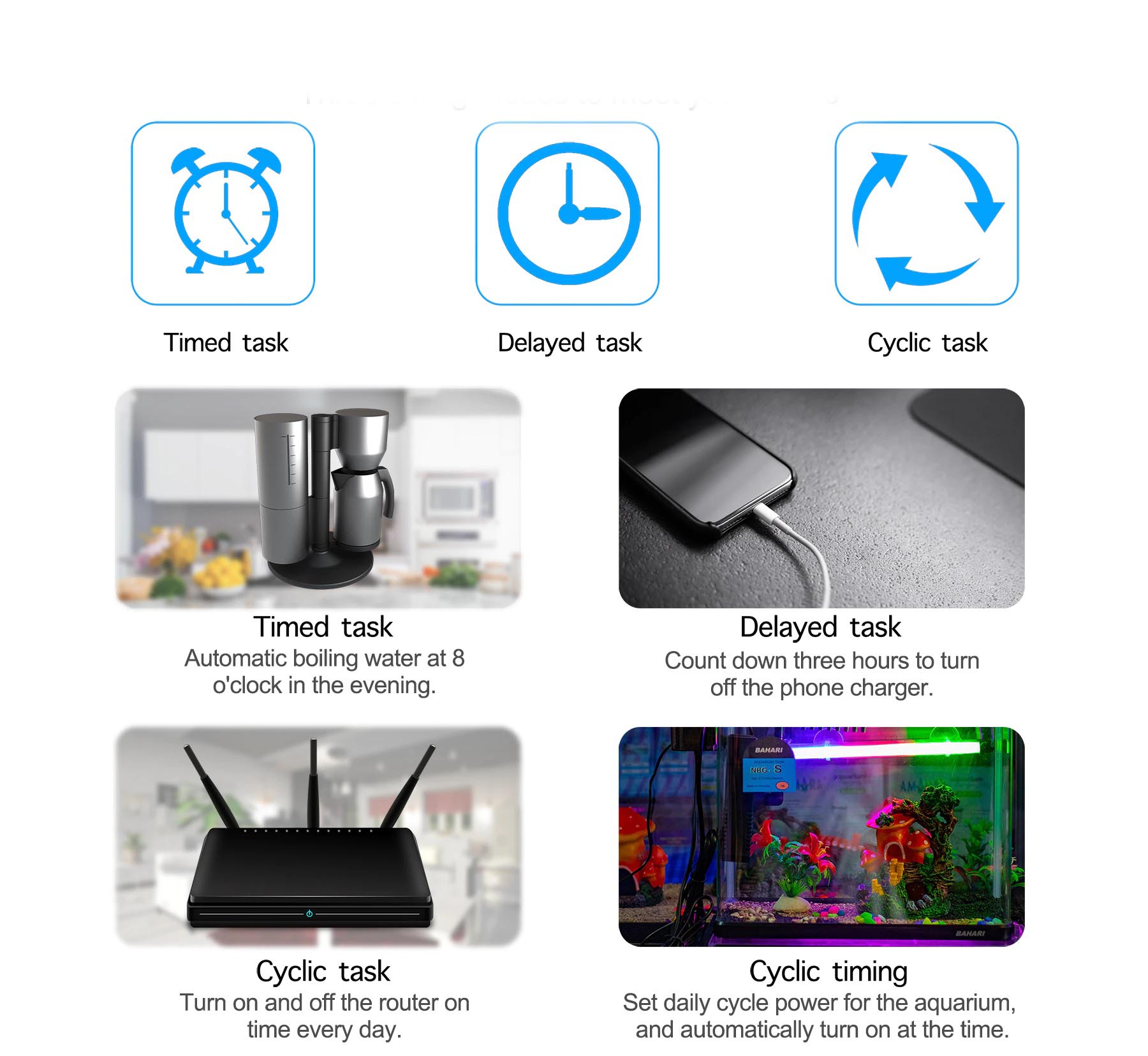 16A Prizë e rrymës inteligjente Wifi me monitorim të energjisë që funksionon me aplikacionin Alexa Google Home TuyaSmart Smart Life