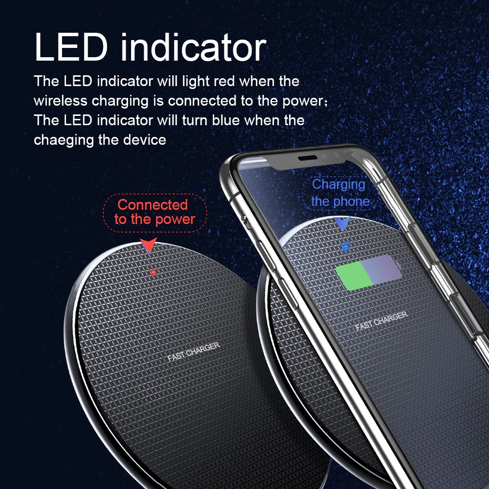 10W Qi Karikues Wireless për telefona dhe pajisje me karikim wireless