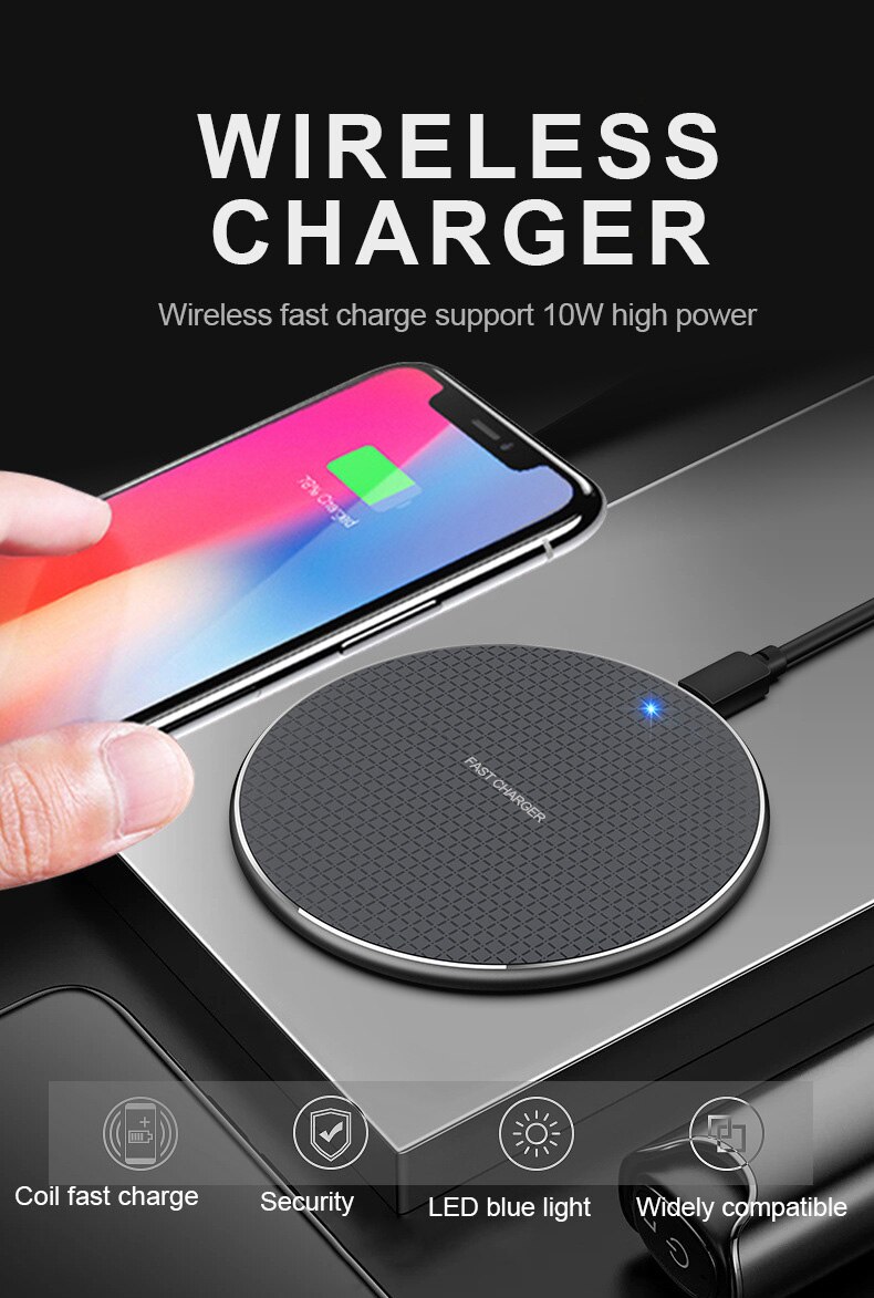 10W Qi Karikues Wireless për telefona dhe pajisje me karikim wireless