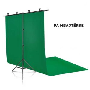 Sfond jeshil për studio fotografike, me çelës Chroma Foto dhe Video