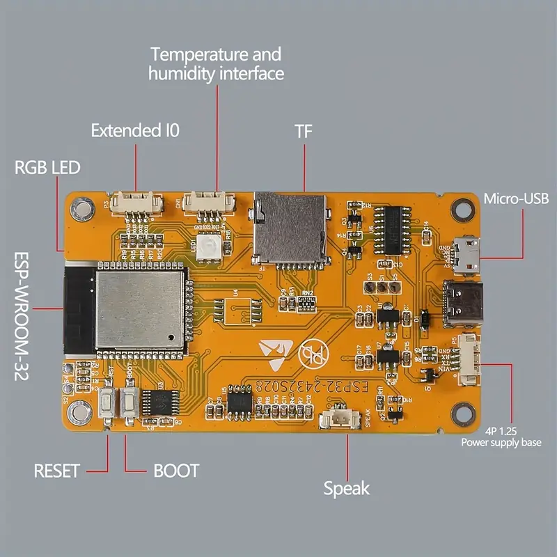 ESP32-2432S028R ILI9341 Modul LCD TFT 240x320 me Ekran me Prekje Rezistive, Pllakë Zhvillimore Arduino IDE