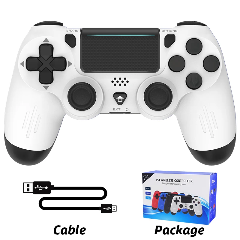 Kontrollues Lojërash Pa Tel DATA FROG me Dridhje të Dyfishtë për Konsolën PS4, PC dhe Android (e kuqe)