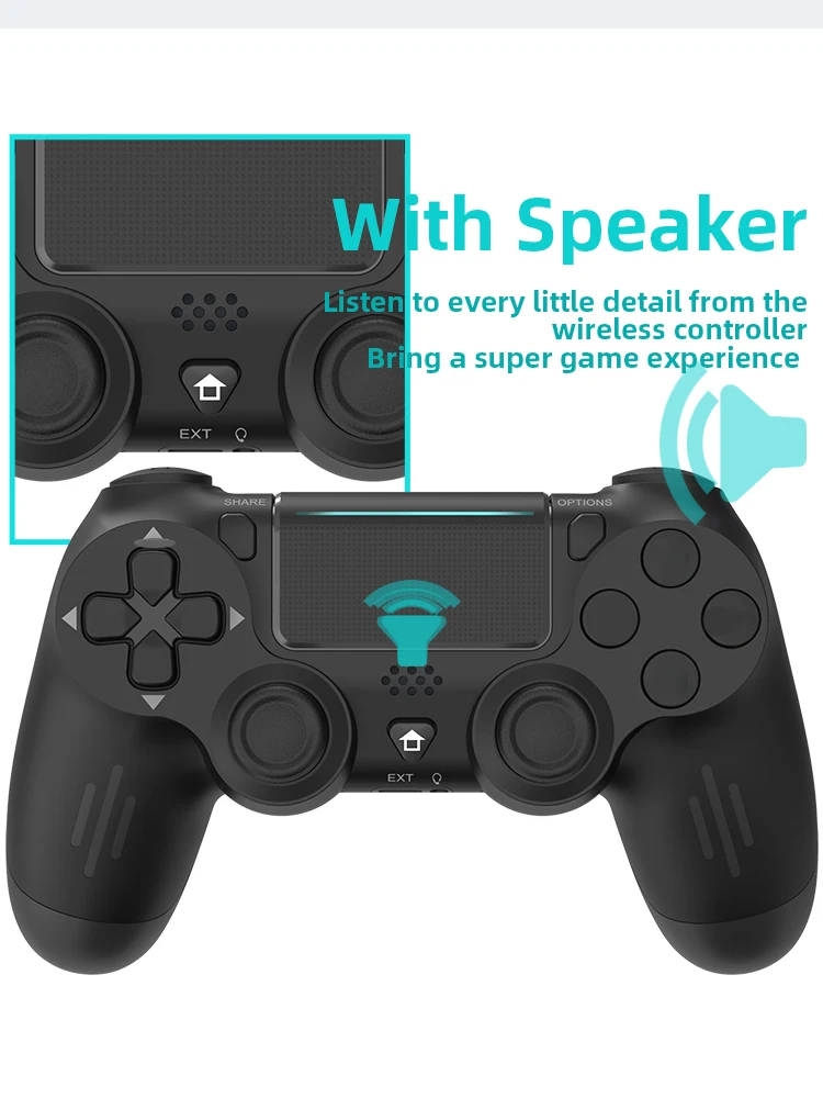 Kontrollues Lojërash Pa Tel DATA FROG me Dridhje të Dyfishtë për Konsolën PS4, PC dhe Android (e kuqe)
