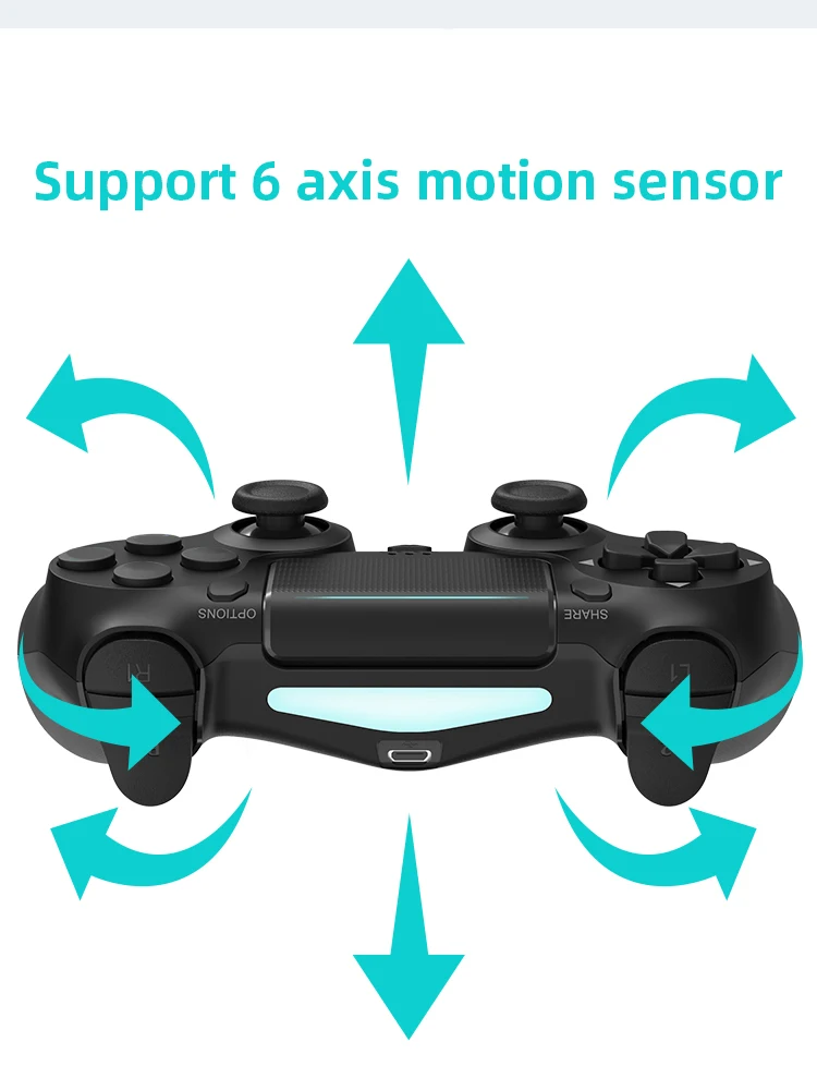 Kontrollues Lojërash Pa Tel DATA FROG me Dridhje të Dyfishtë për Konsolën PS4, PC dhe Android (e kuqe)